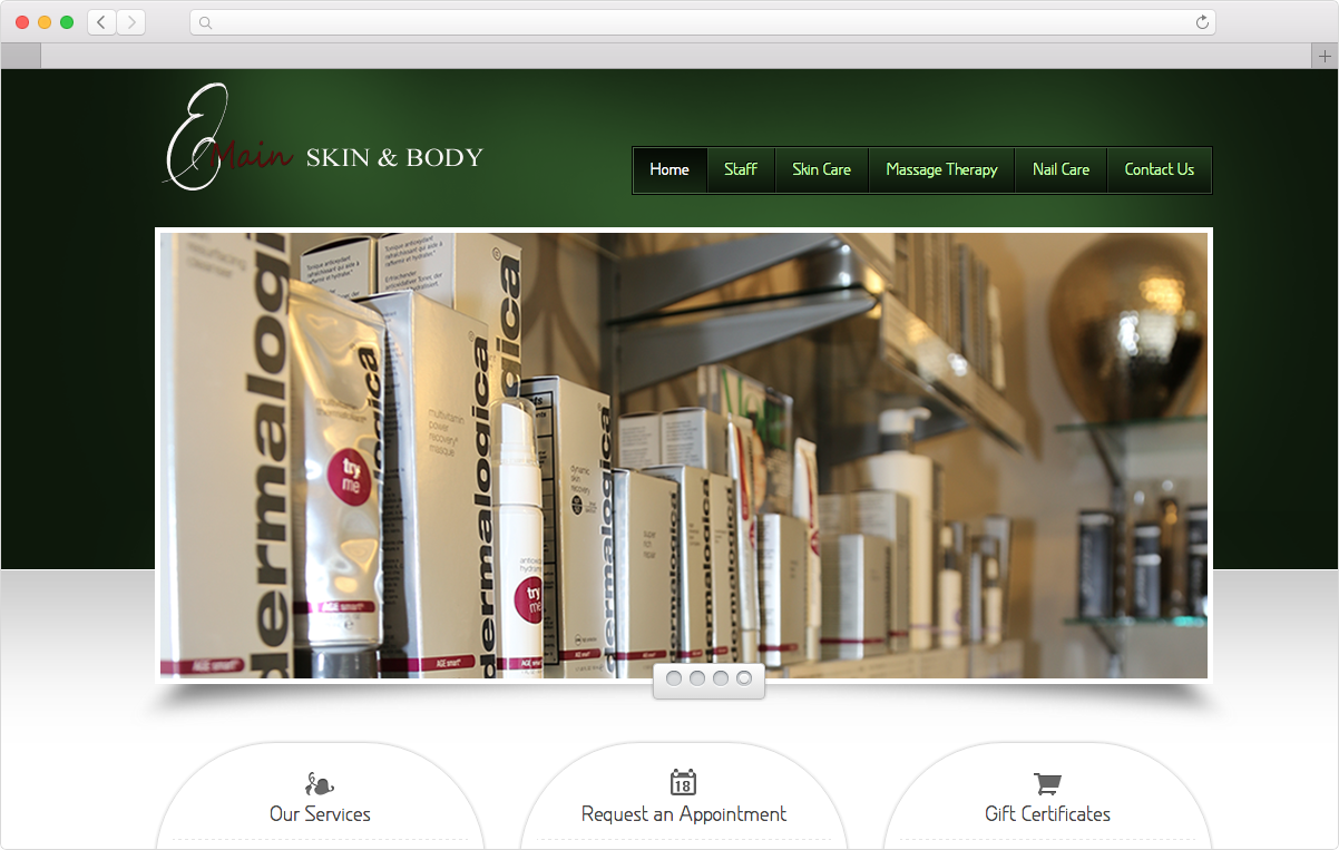 East Main Skin and Body Homepage